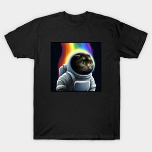 Rainbow Space Cat T-Shirt